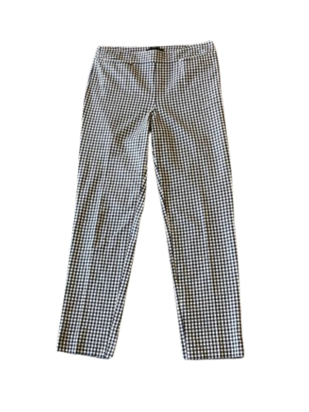 Talbots Chatham Ankle Pants Slim Tapered Leg Side Zip Womens 6 Gingham